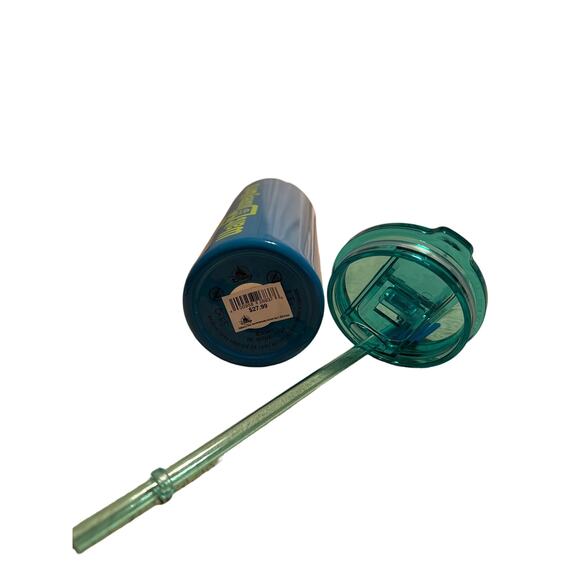 Walt Disney World Turquoise Stainless Steel Tumbler with Straw & Charm New - Picture 2 of 3